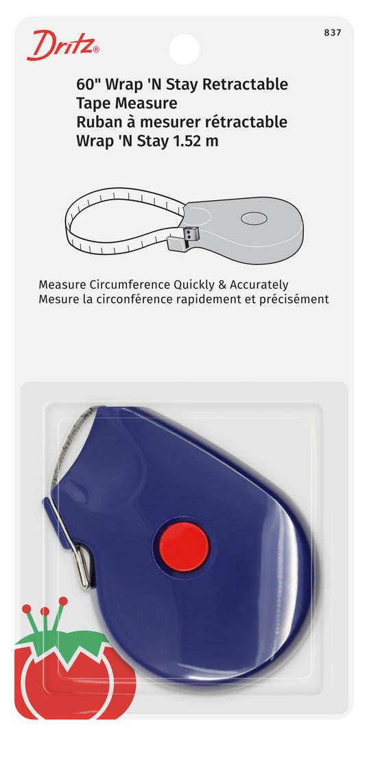 837|Dritz Wrap N Stay Retractable Tape Measure