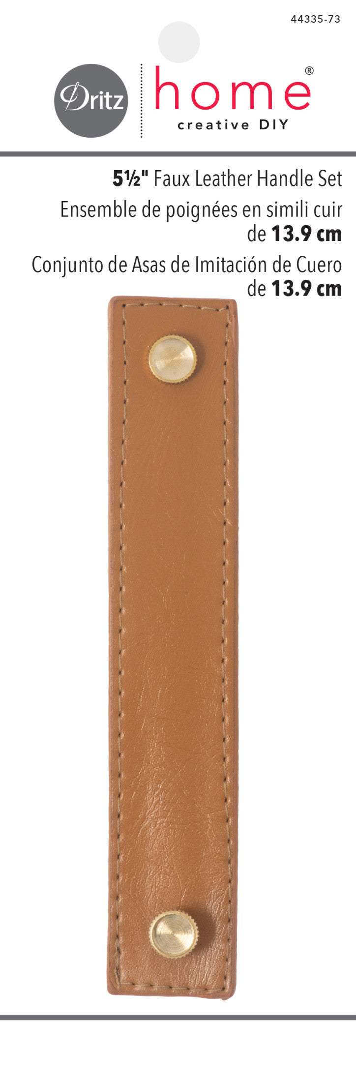 Load image into Gallery viewer, 44335-73|Dritz 5-1/2" Faux Leather Handle Set, Ocher Brown