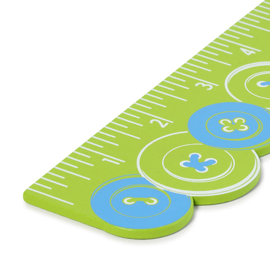 5117|Dritz 6" Wooden Ruler, Buttons