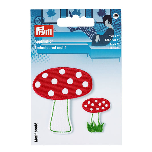 924214|Prym Applique, Mushrooms, 2 pc