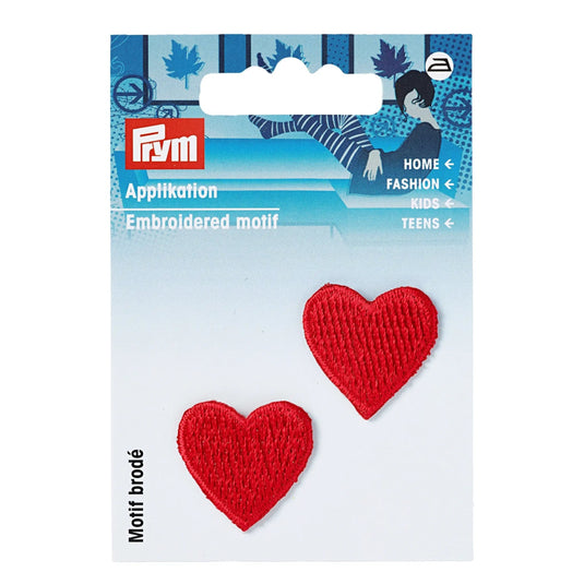 925220|Prym Applique, Hearts, 2 pc