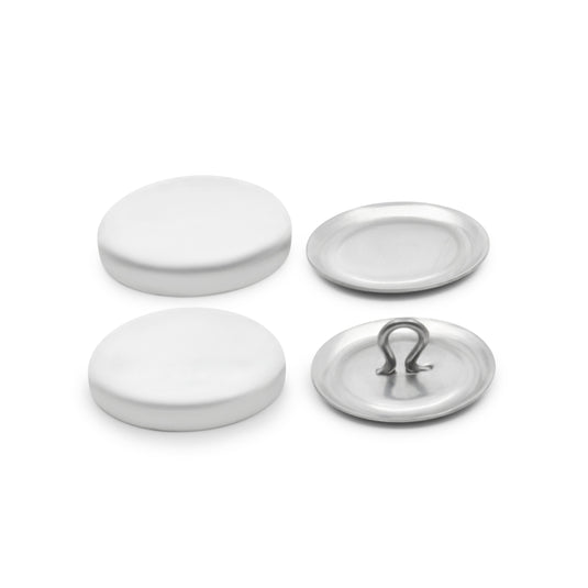 114-30|Dritz 3/4" Craft Cover Button Kit, 18 Sets, Nickel