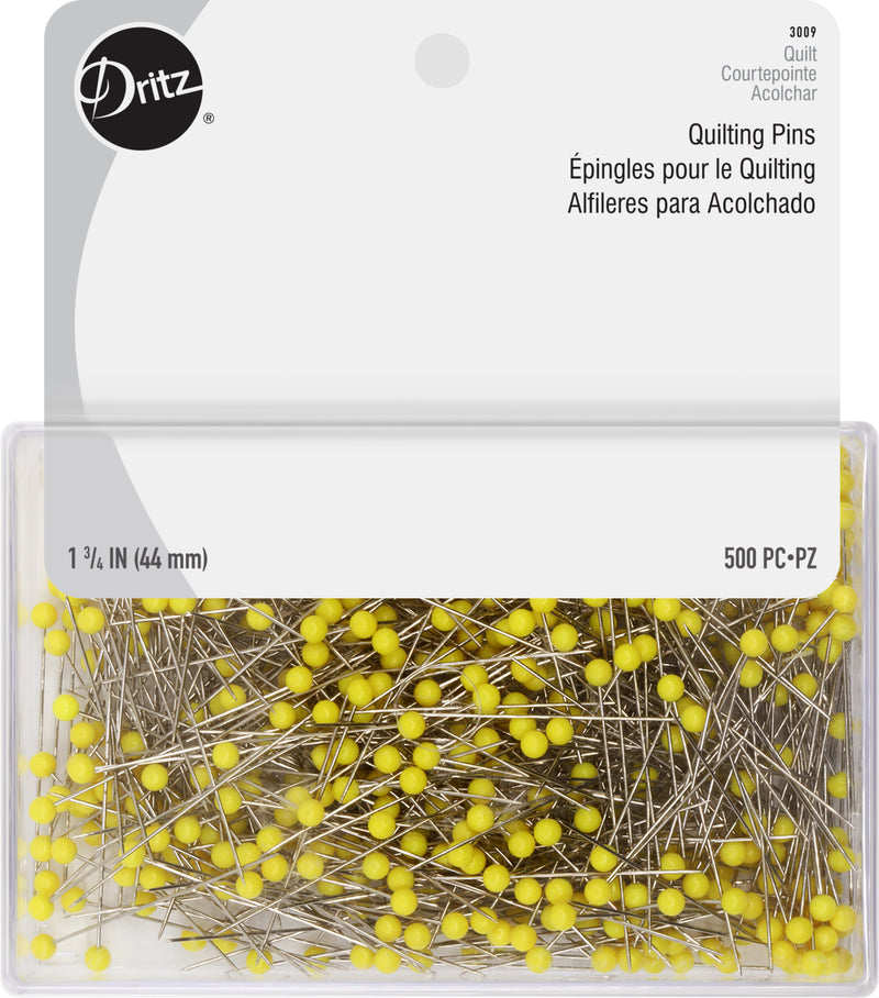 Cargue la imagen en el visor de la galería, 3009|Dritz 1-3/4" Quilting Pins, 500 Count, Yellow