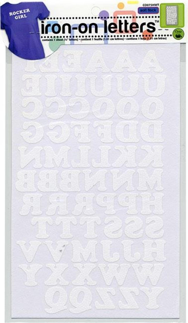 Load image into Gallery viewer, CO075HWT|Dritz Soft Flock Iron-On Letters, 1 Sheet, White