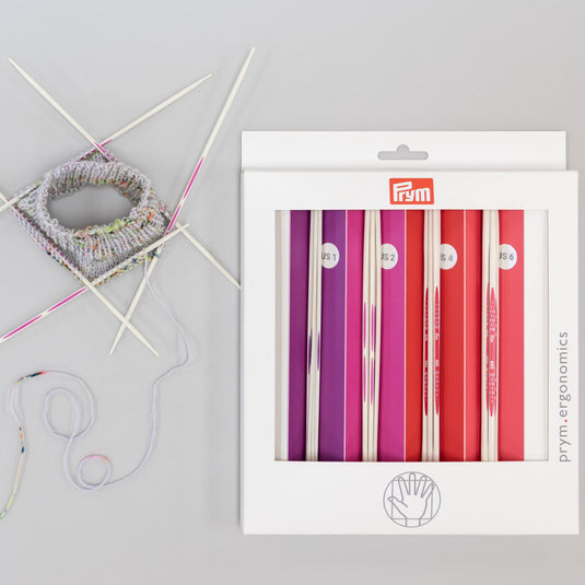 57180|Prym 8" Ergonomic Double Point Knitting Needles Set