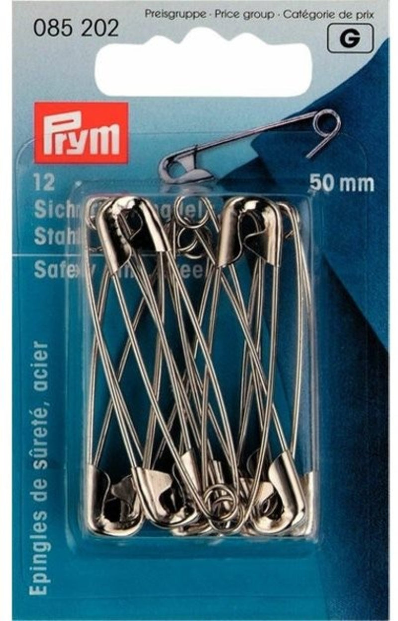Load image into Gallery viewer, 085202|Prym 2" Safety Pins, Silver, 12 pc