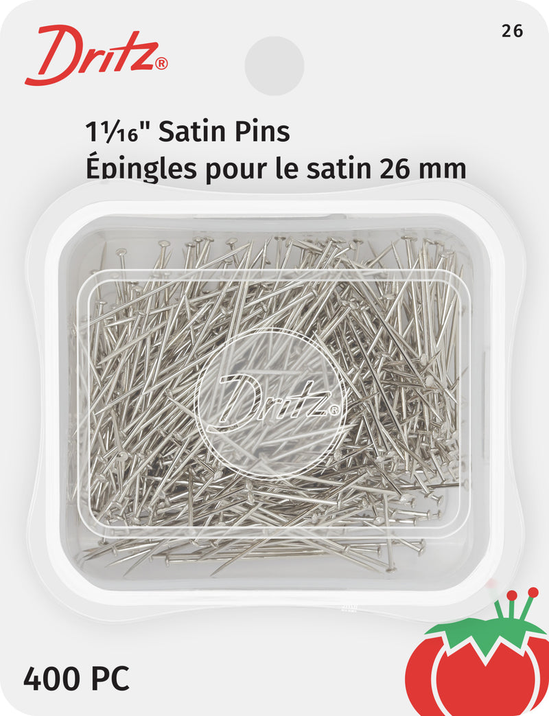 Load image into Gallery viewer, 26|Dritz 1-1/16" Satin Pins, Nickel, 400 pc