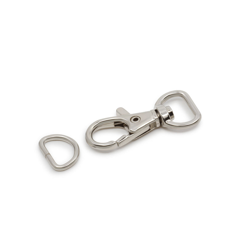 Load image into Gallery viewer, 728-65|Dritz 1/2" Swivel Hooks &amp; D-Rings, Nickel, 12 Sets