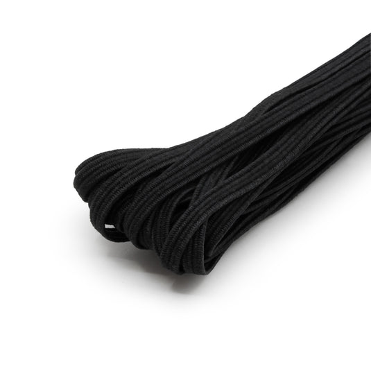 9329B|Dritz 1/8" Black Braided Elastic, 4 yd