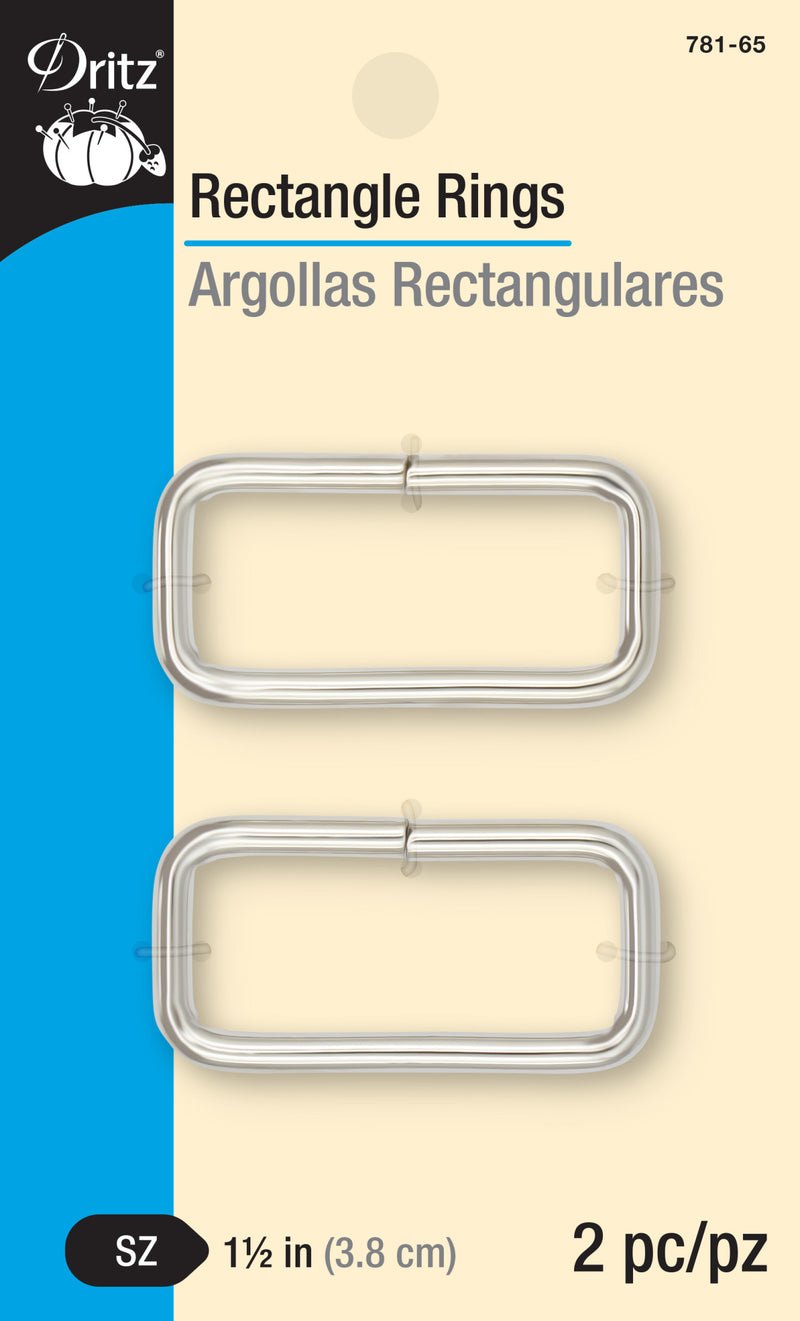 Load image into Gallery viewer, 781-65|Dritz 1-1/2" Rectangle Rings, Silver, 2 pc