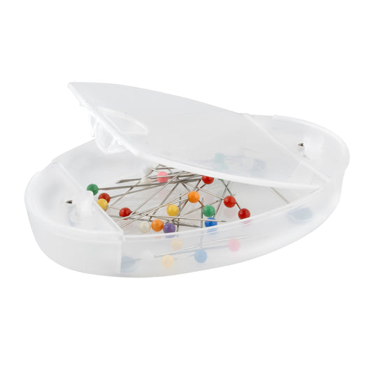 799|Dritz Ultimate Magnetic Pin Caddy with Ball Pins, Assorted Colors, 1 Caddy, 15 Ball Pins