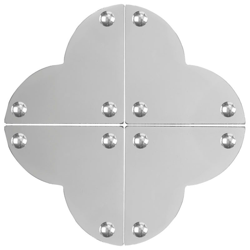 Load image into Gallery viewer, 44793-65|Dritz Smooth Quatrefoil Corners, Large, Nickel, 4 pc