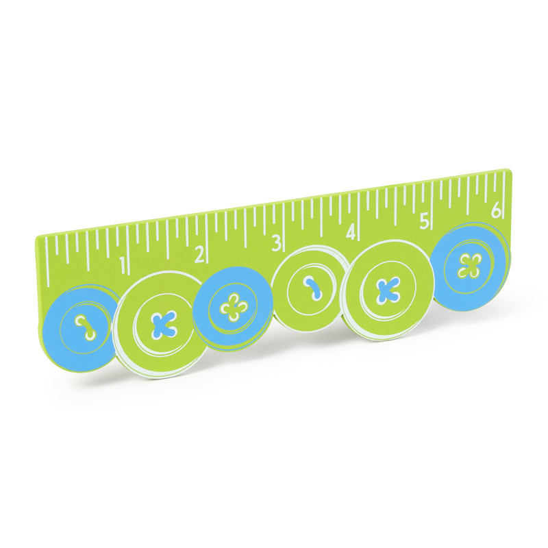 Load image into Gallery viewer, 5117|Dritz 6" Wooden Ruler, Buttons