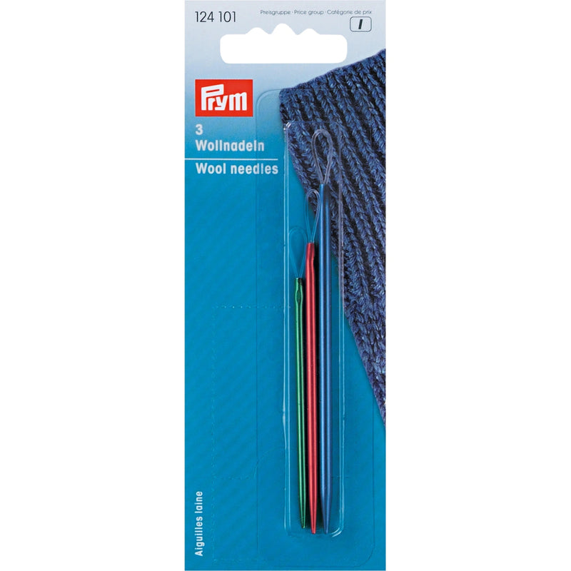 Cargue la imagen en el visor de la galería, 124101|Prym Aluminum Wool Needles, Assorted, 3 pc