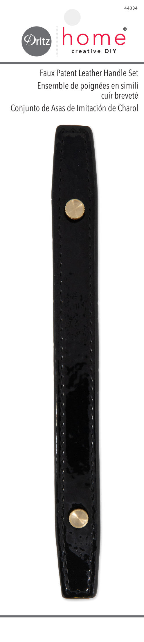 Load image into Gallery viewer, 44334|Dritz Faux Patent Leather Handle Set, Black