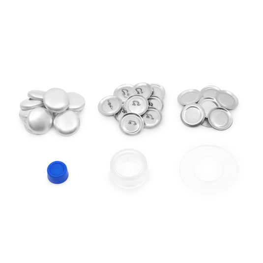 114-30|Dritz 3/4" Craft Cover Button Kit, 18 Sets, Nickel