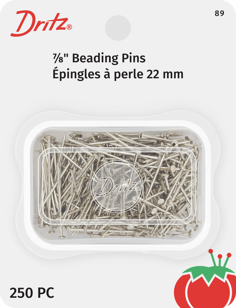 Cargue la imagen en el visor de la galería, 89|Dritz 7/8" Beading Pins, Nickel, 250 pc