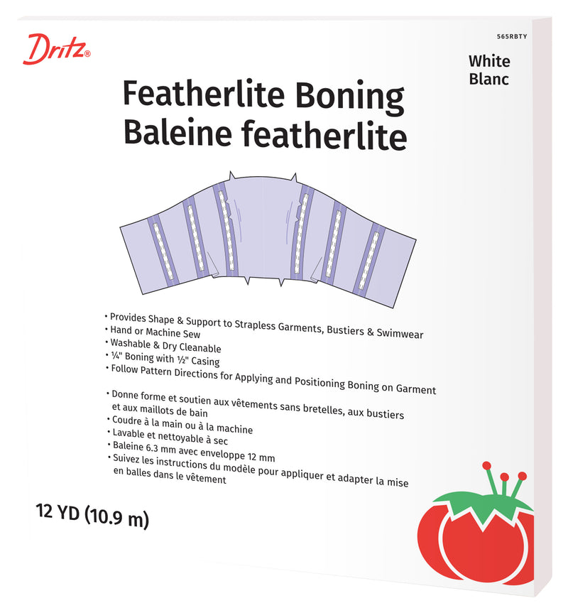 Load image into Gallery viewer, 565RBTY|Dritz 1/4" Featherlite Boning with 1/2" Casing, White