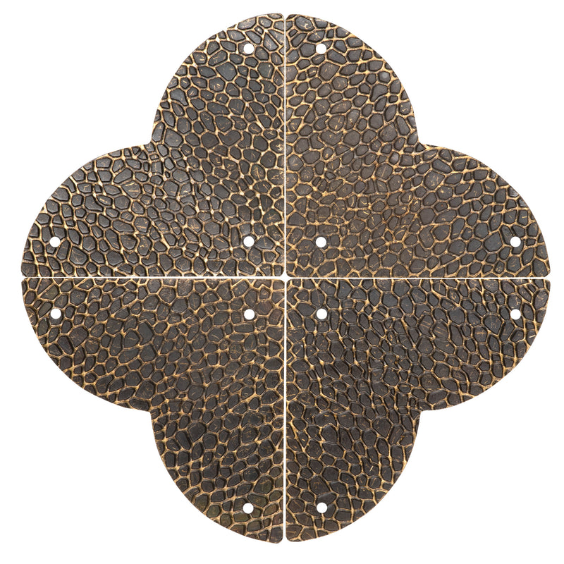 Load image into Gallery viewer, 44799-38|Dritz Textured Quatrefoil Corners, Large, Antique Brass, 4pc
