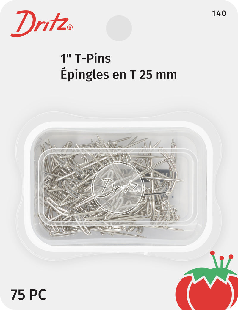Load image into Gallery viewer, 140|Dritz 1" T-Pins, Nickel, 75 pc
