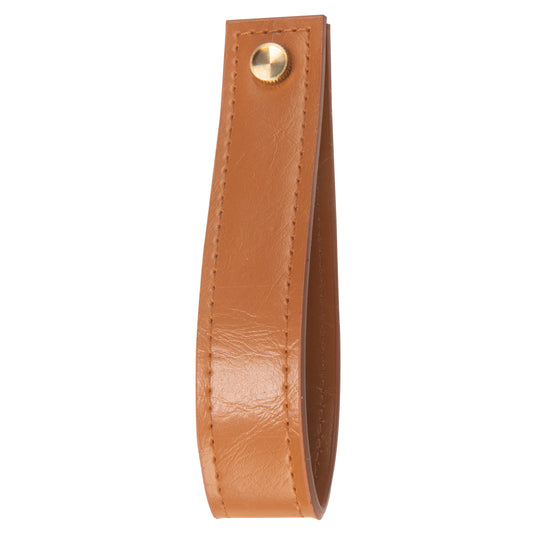 44309-73|Dritz 10" Faux Leather Handle Set, Ocher Brown