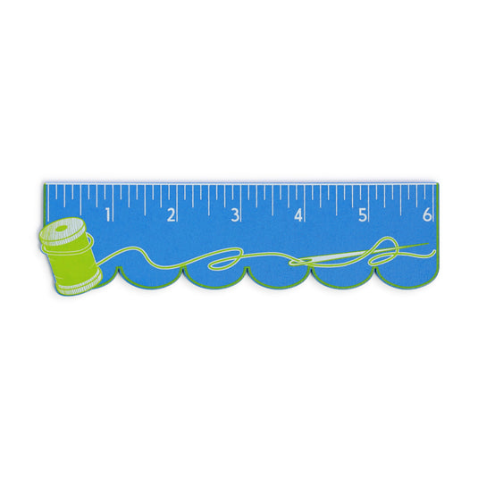 5119|Dritz 6" Wooden Ruler, Thread Spool