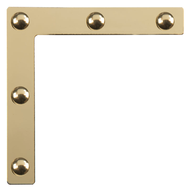 Load image into Gallery viewer, 44789-35|Dritz Smooth Campaign Hardware Corners, Large, Brass, 4 pc