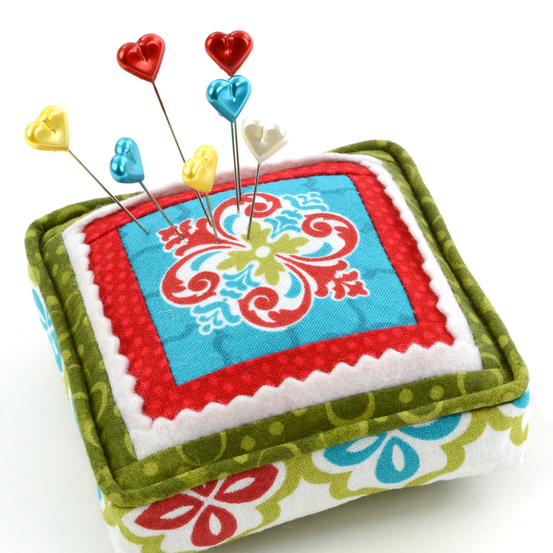 Load image into Gallery viewer, 130|Dritz 2-1/8" Heart Pearlized Pins, Assorted, 35 pc