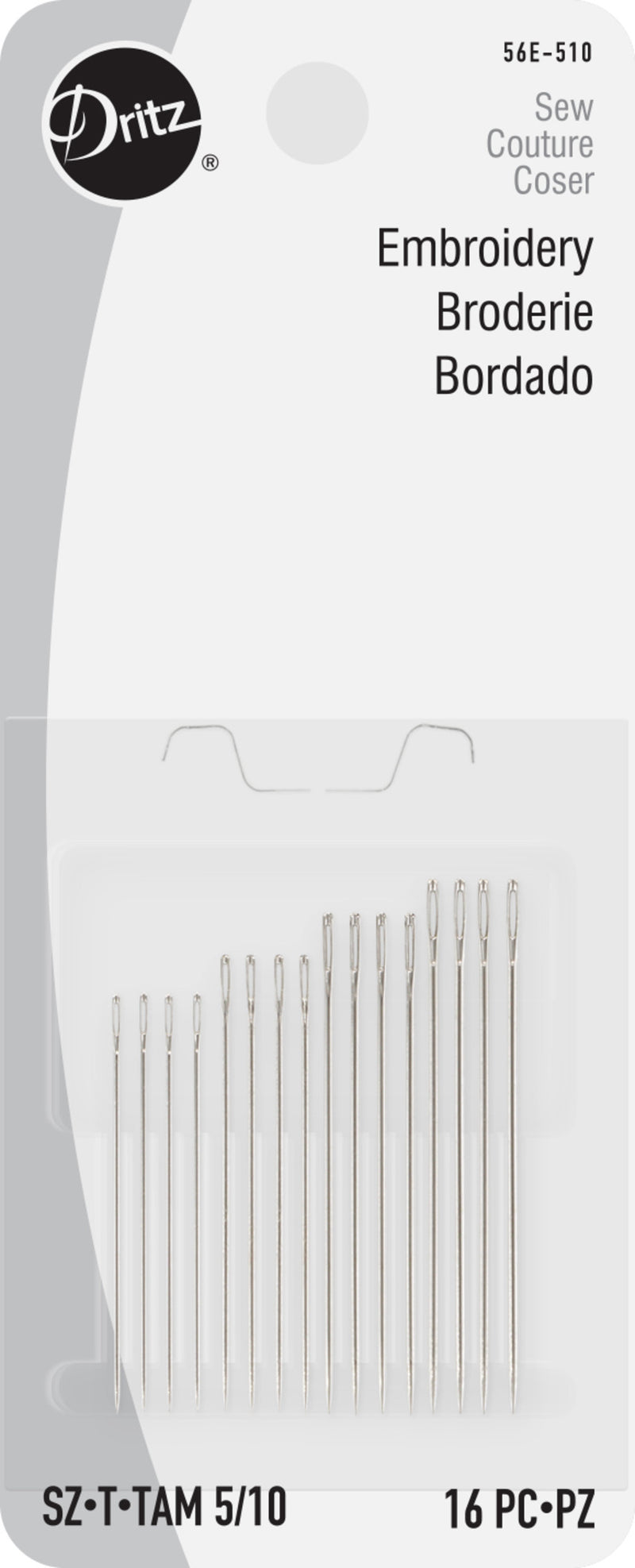 Cargue la imagen en el visor de la galería, 56E-510|Dritz Embroidery Hand Needles, Size 5/10, 16 pc