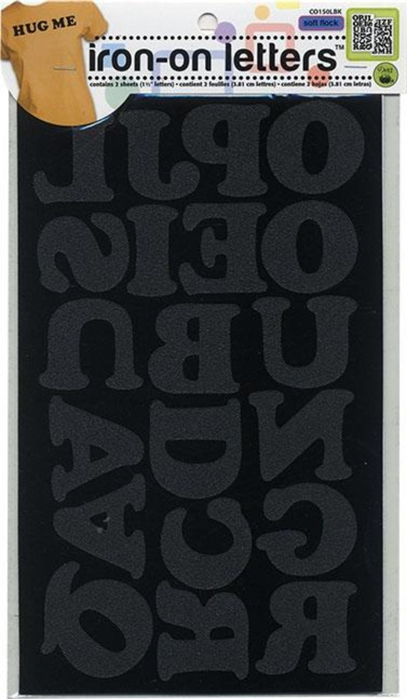 Load image into Gallery viewer, CO150LBK|Dritz Soft Flock Iron-On Letters, 1 Sheet, Black