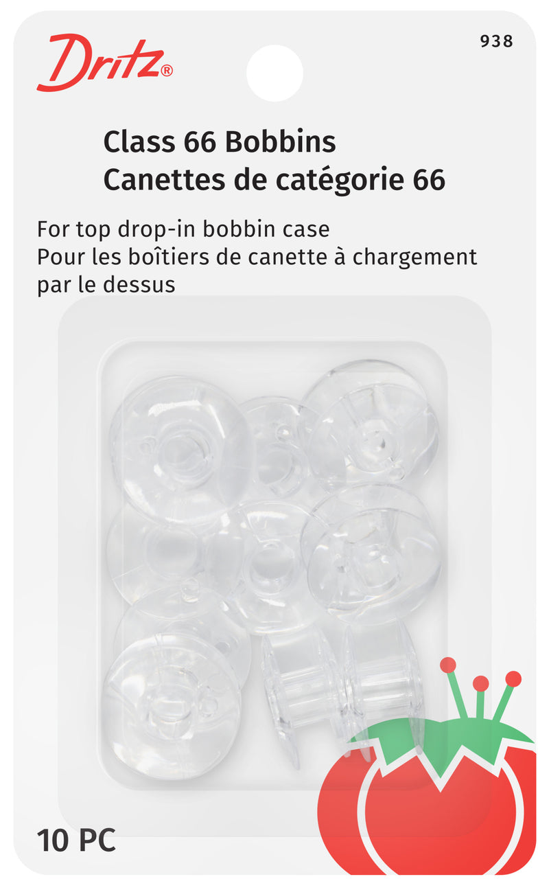Load image into Gallery viewer, 938|Dritz Class 66 Bobbins, Plastic, 10 pc