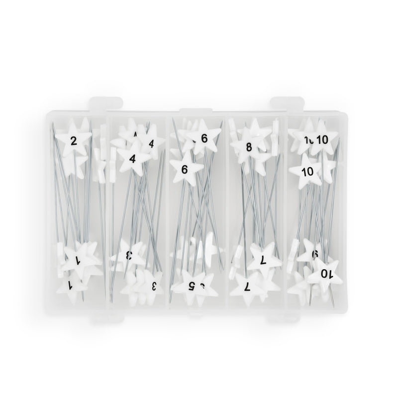 Load image into Gallery viewer, 3019|Dritz Flat Star Head Pins, White, 115 pc