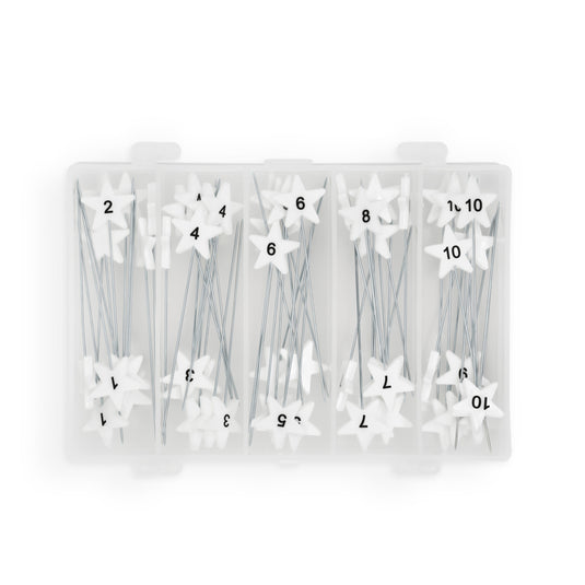 3019|Dritz Flat Star Head Pins, White, 115 pc