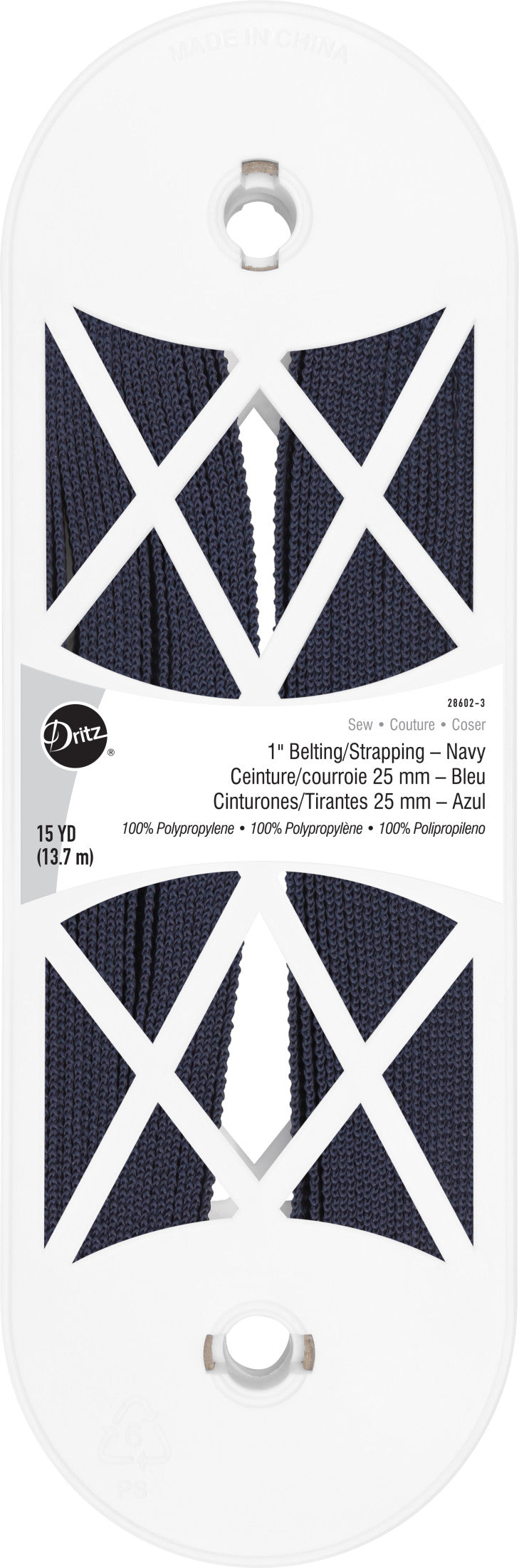 Load image into Gallery viewer, 28602-3|Dritz 1" Polypro Belting &amp; Strapping, Navy, 15 yd