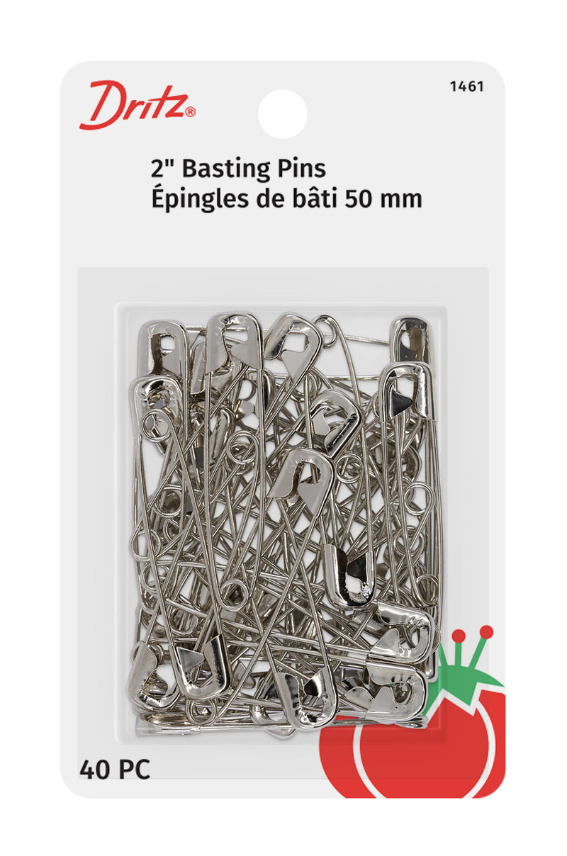 Load image into Gallery viewer, 1461|Dritz 2" Quilters Safety Pins, Nickel, 40 pc