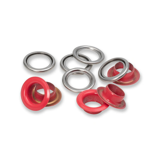 542542|Prym Eyelets with washers 11 mm Red 20pc