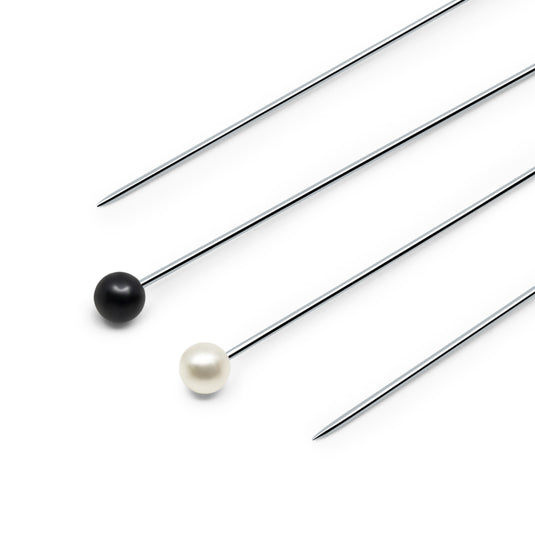 29|Dritz 2" Corsage and Boutonniere Pins, Black & White, 40 pc