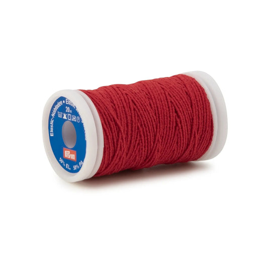 970019|Prym Elastic Sewing Thread, Red, 22 YD (20 M)
