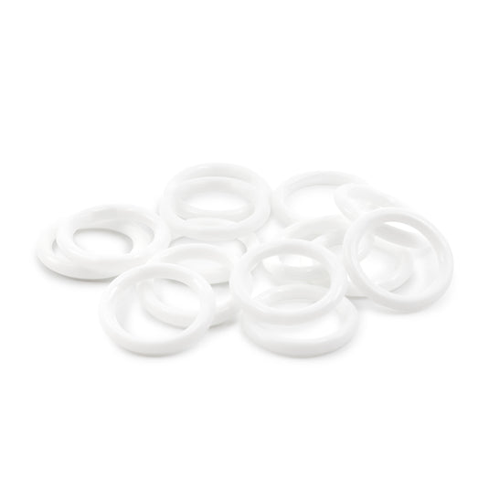 8932|Dritz 1" Plastic Rings, White, 14 pc