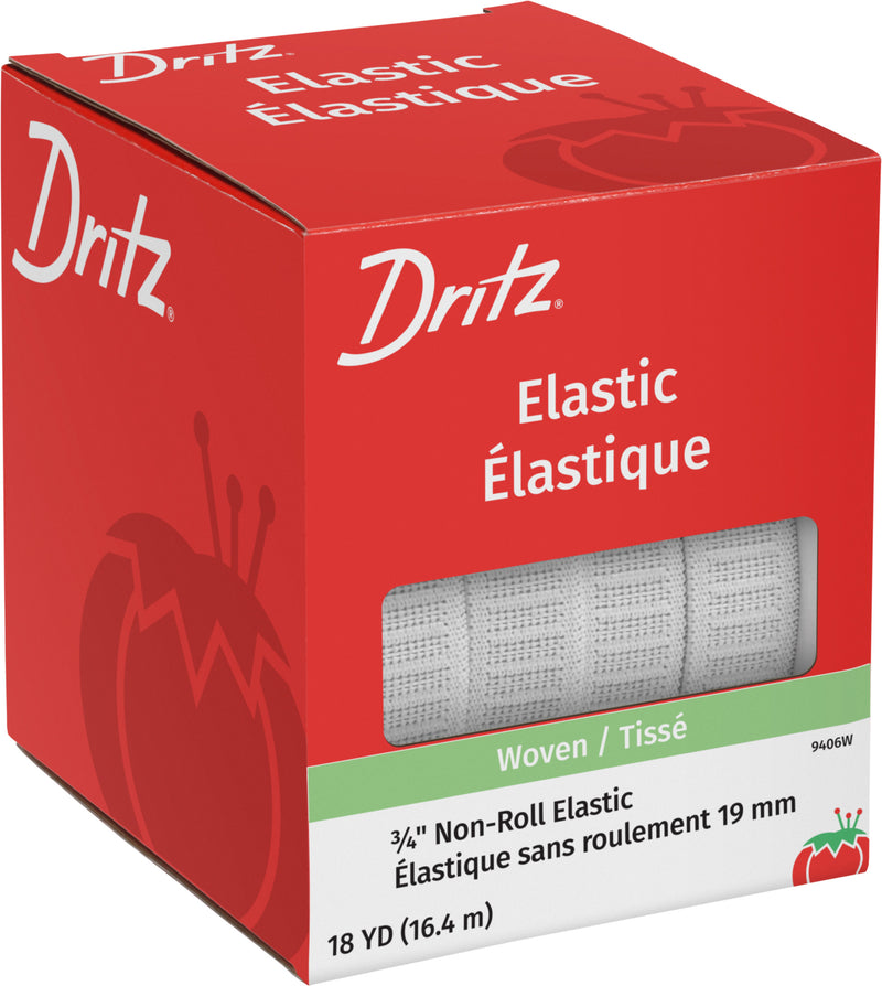 Cargue la imagen en el visor de la galería, 9406W|Dritz 3/4" Non-Roll Elastic, White, 18 yd