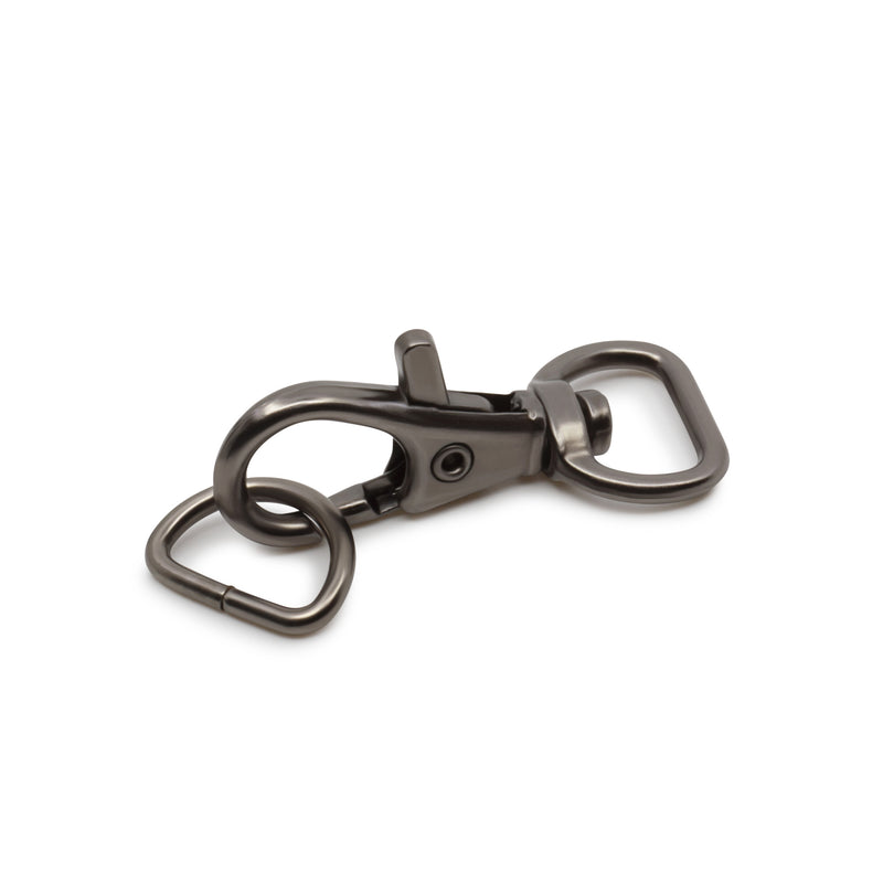 Load image into Gallery viewer, 728-33|Dritz 1/2" Swivel Hooks &amp; D-Rings, Gunmetal, 12 Sets