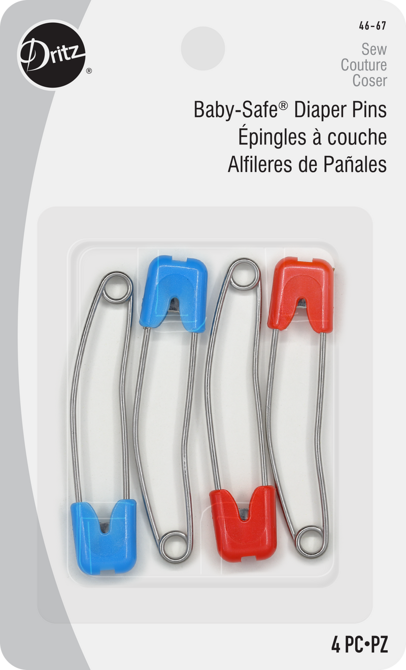 Load image into Gallery viewer, 46-67|Dritz Bright Baby-Safe Diaper Pins, 4 Count, Assorted Colors