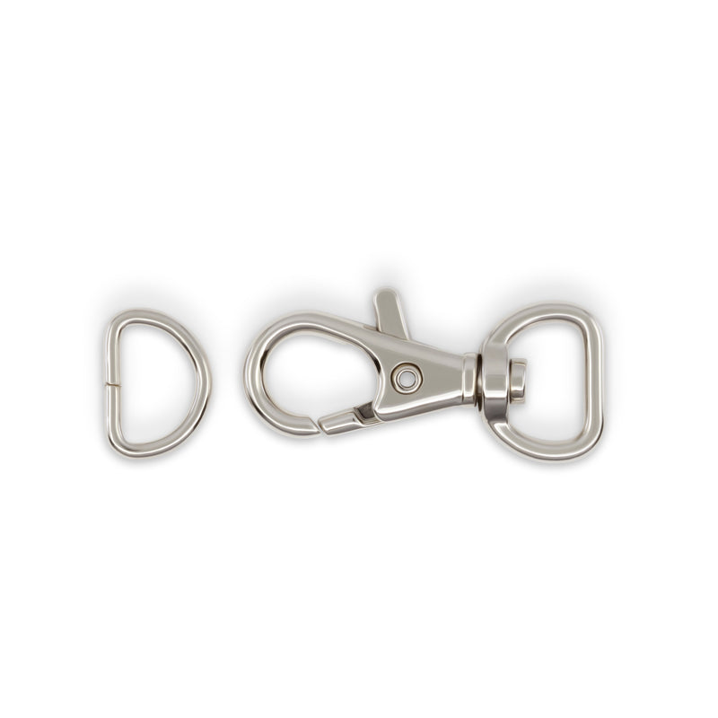 Load image into Gallery viewer, 728-65|Dritz 1/2" Swivel Hooks &amp; D-Rings, Nickel, 12 Sets