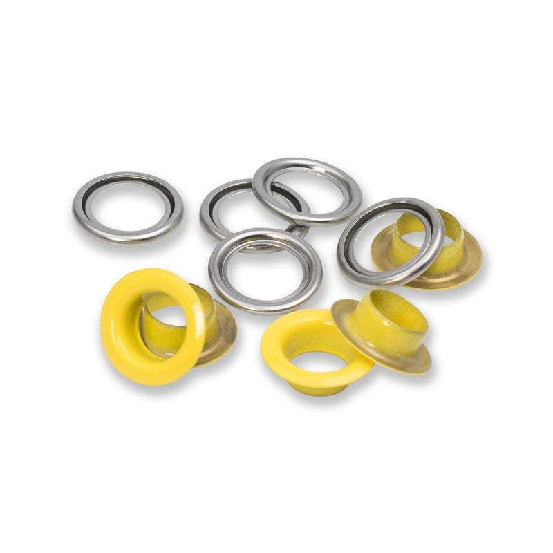 Load image into Gallery viewer, 542544|Prym Eyelets with washers 11 mm Yellow 20pc