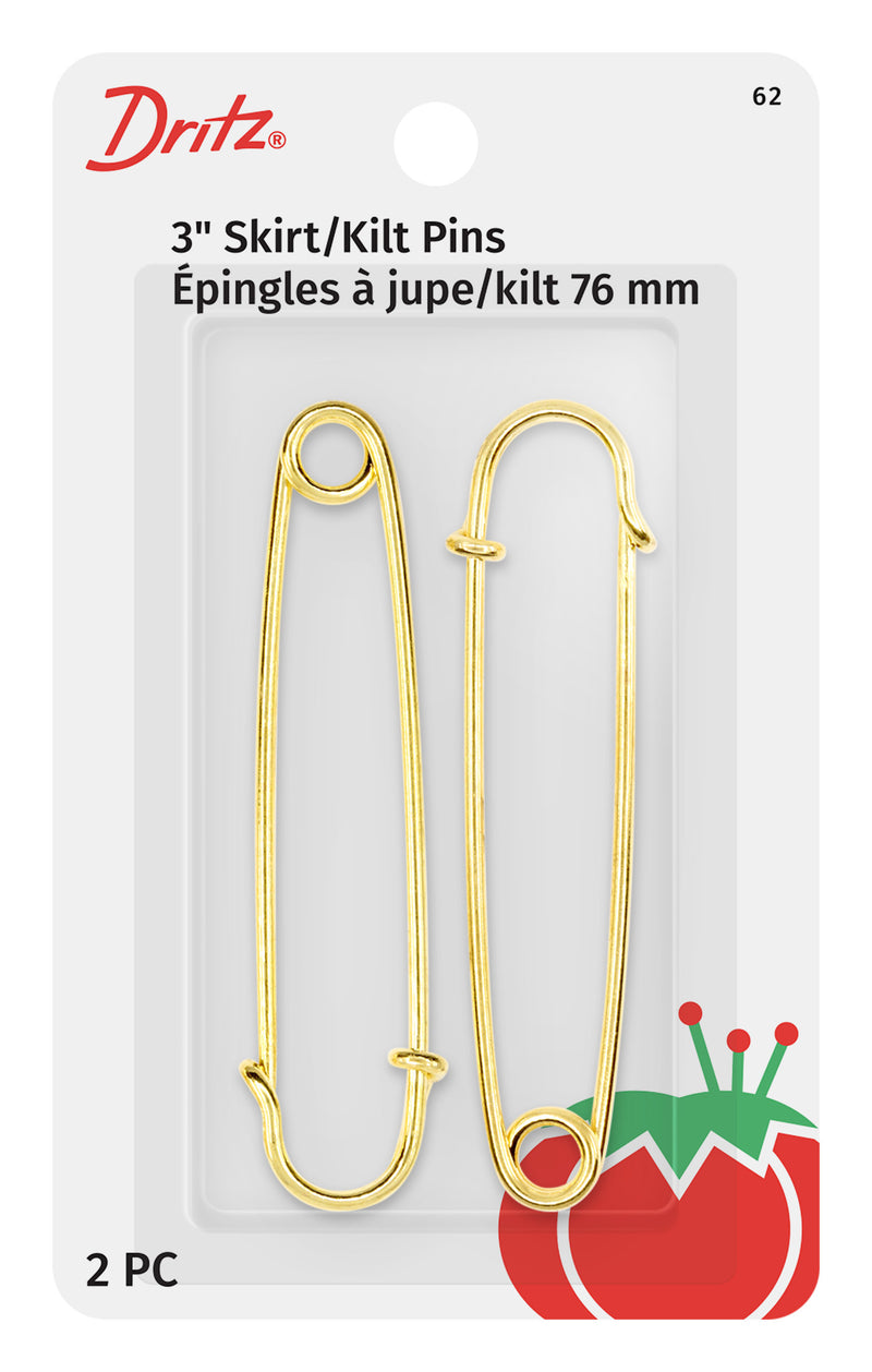 Load image into Gallery viewer, 62|Dritz 3" Skirt/Kilt Pins, Gilt, 2 pc