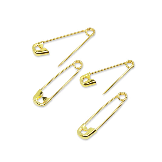 7200|Dritz Safety Pins, Assorted Sizes, Gilt, 50 pc