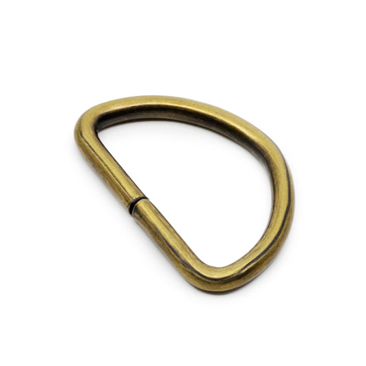 117-1-38|Dritz 1" D-Rings, Antique Brass, 4 pc