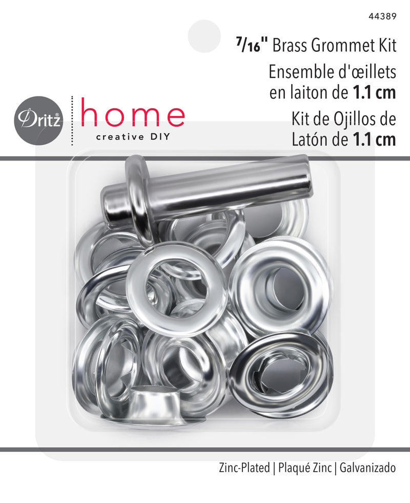 Cargue la imagen en el visor de la galería, 44389|Dritz 7/16" Zinc-Plated Brass Grommet Kit