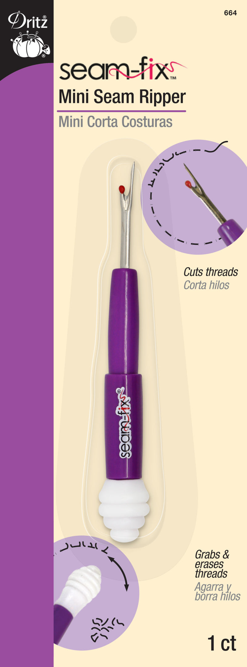 Load image into Gallery viewer, 664|Dritz Seam-Fix Mini Seam Ripper