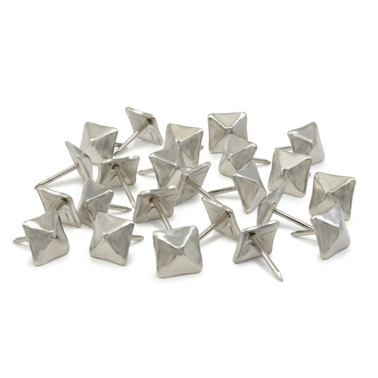 44274|Dritz 7/16" Square Decorative Nails, Nickel, 24 pc